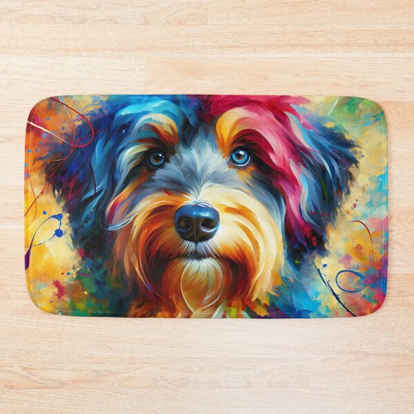Item preview, Aussiedoodle Dog Acrylic Print Pet Portrait Pet Lovers designed and sold by Puppy Puzzles Plus.
