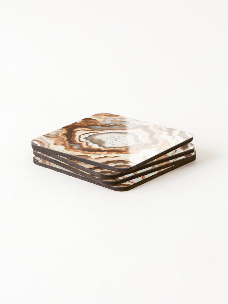 Thumbnail 4 of 5, Coasters (Set of 4), Rustic Earth Geode Pattern designed and sold by BirdsnStuff.