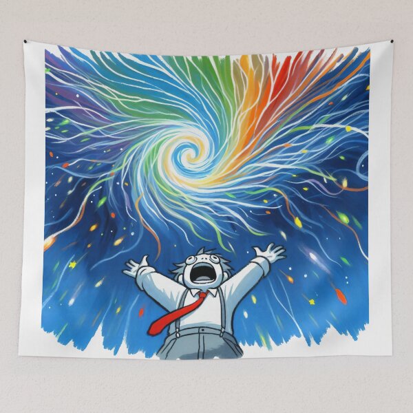Item preview, Crazy Man with Colorful Swirl in the Sky designed and sold by Slick-Waffles.