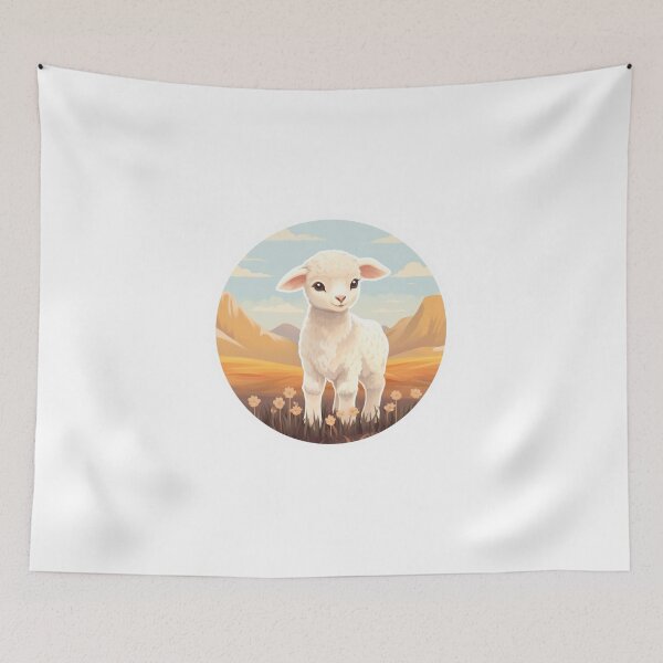Item preview, Cute lamb // little lamb // flowers // majestic // lamb poster // baby lamb designed and sold by SMARTKIT  DESIGNAGENCY.