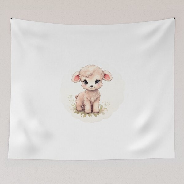 Item preview, Cute lamb // little lamb // flowers // majestic // lamb poster // baby lamb designed and sold by SMARTKIT  DESIGNAGENCY.