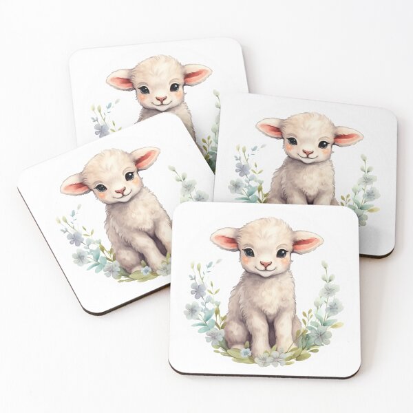Item preview, Cute lamb // little lamb // flowers // majestic // lamb poster // baby lamb designed and sold by SMARTKIT  DESIGNAGENCY.