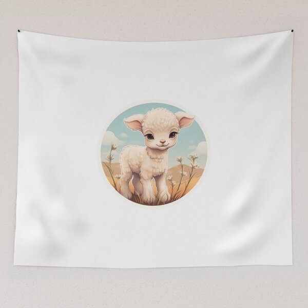 Item preview, Cute lamb // little lamb // flowers // majestic // lamb poster // baby lamb designed and sold by SMARTKIT  DESIGNAGENCY.