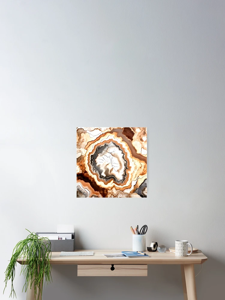 Thumbnail 2 of 3, Poster, Rustic Earth Geode Pattern designed and sold by BirdsnStuff.