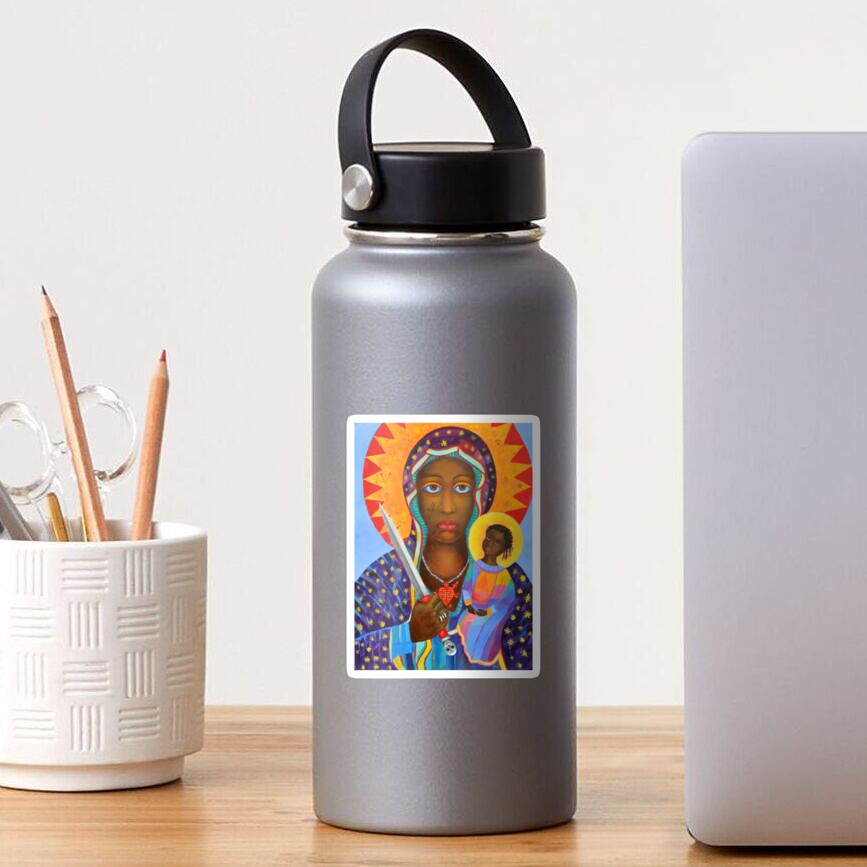 Black Madonna Poland artwork Polish Madonna print Virgin Mary painting Our Lady Religious painting Sticker