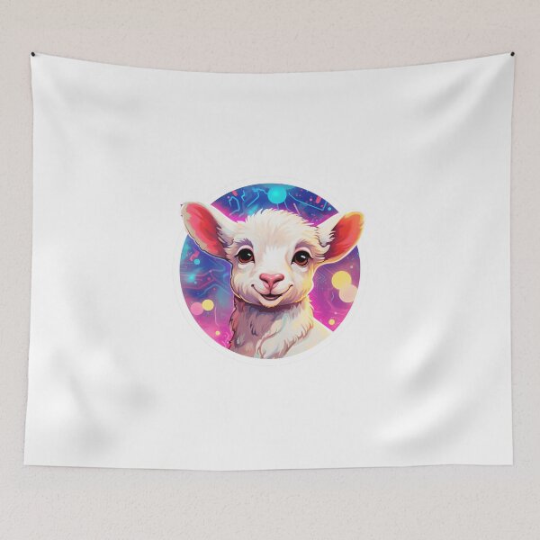 Item preview, Cute lamb // little lamb // flowers // majestic // lamb poster // baby lamb designed and sold by SMARTKIT  DESIGNAGENCY.