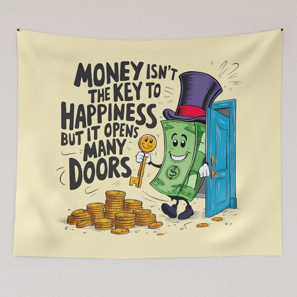 Item preview, Money isn`t the Key to Happiness But it Opens Many Doors designed and sold by Second Draft Visuals.