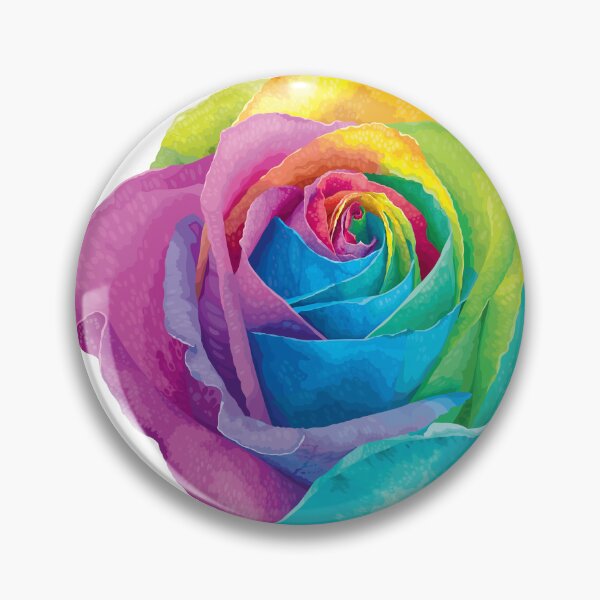 Artikelvorschau, Aquarellbemalter Regenbogenrosenaufkleber und T-Shirt-Design entworfen und verkauft von PIXEL POP DESIGNS - Beyond the Norm!.