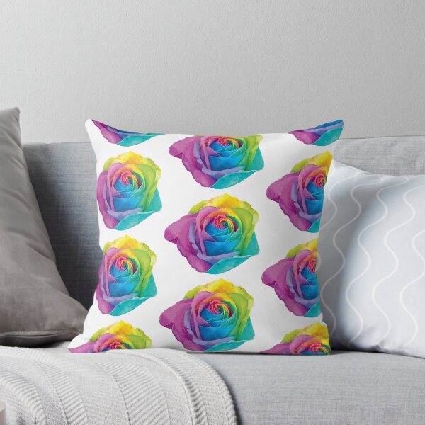 Artikelvorschau, Aquarellbemalter Regenbogenrosenaufkleber und T-Shirt-Design entworfen und verkauft von PIXEL POP DESIGNS - Beyond the Norm!.