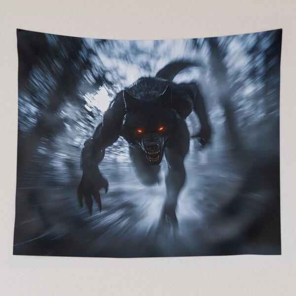 Item preview, Lunar Fury: The Werewolf’s Charge designed and sold by AI-Only Creations.