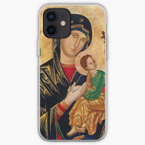 Our Lady of Perpetual Help, Russian orthodox icon, Madonna and Child, Virgin Mary iPhone Soft Case