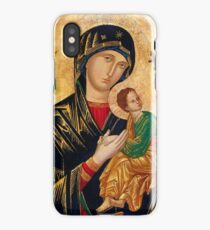 Our Lady of Perpetual Help, Russian orthodox icon, Madonna and Child, Virgin Mary iPhone Case