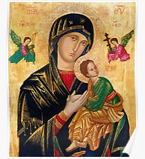Our Lady of Perpetual Help, Russian orthodox icon, Madonna and Child, Virgin Mary Poster