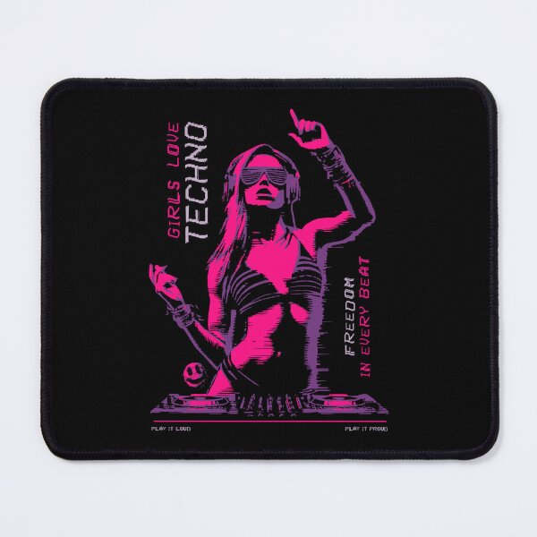 Item preview, Girls Love Techno - Techno Music Lover DJ designed and sold by Urban-Alien.