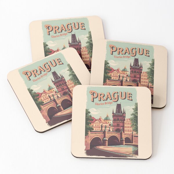 Item preview, Prague Czech Republic Travel Art Vintage designed and sold by KrisSidDesigns.