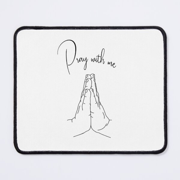 Item preview, Praying Hands Line Art With Text. Pray with Me Version 2 designed and sold by ClearAndHappy.