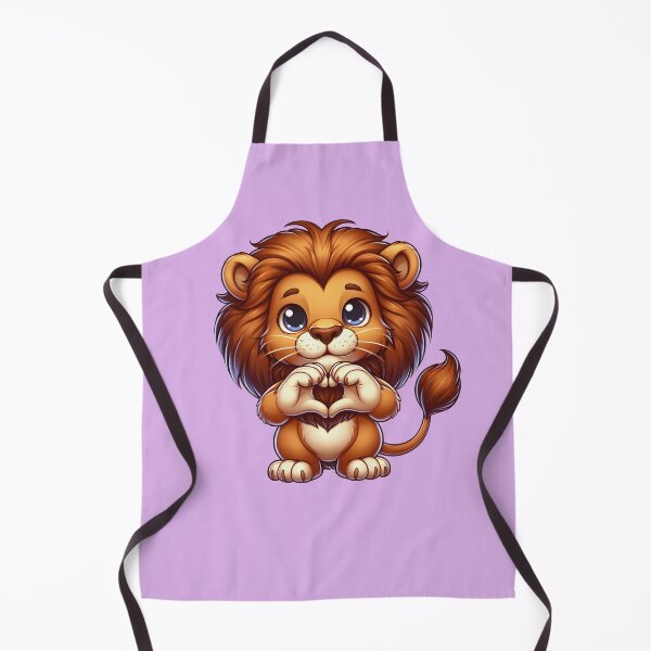 Item preview, Lion sticker, lion heart, lion giving heart sign designed and sold by Janetlousart.