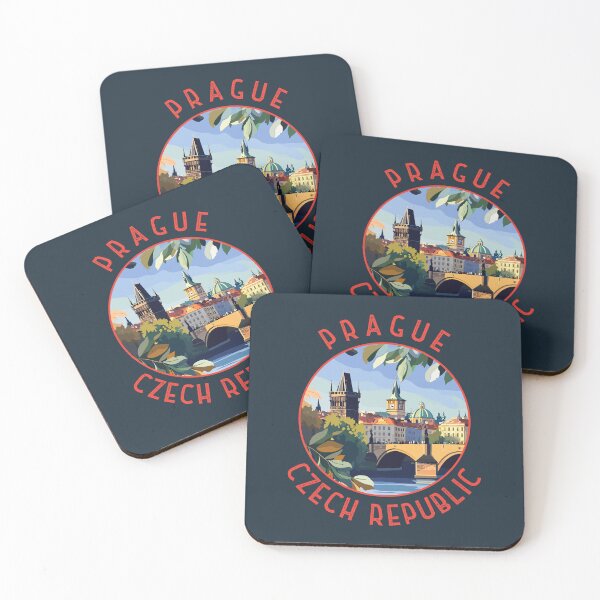 Item preview, Prague Czech Republic Retro Distressed Circle designed and sold by KrisSidDesigns.