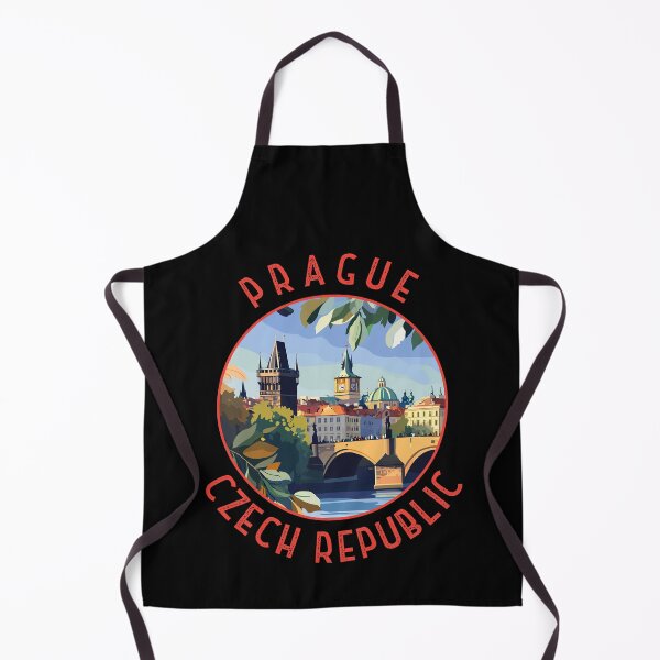 Artikelvorschau, Prag Tschechische Republik Retro Distressed Kreis entworfen und verkauft von KrisSidDesigns.