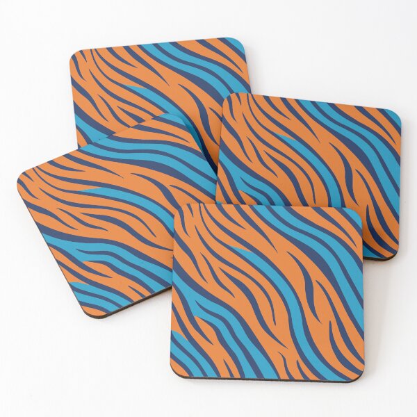 Item preview, A tiger skin pattern Desing cin bold blue and orange stripes.  designed and sold by HEMRO.