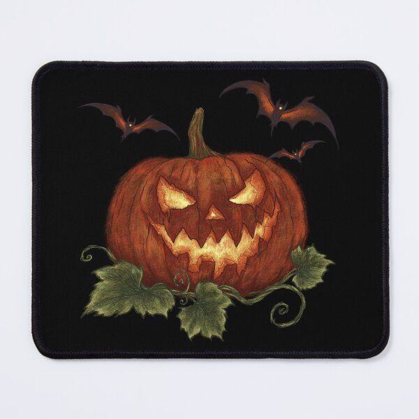 Item preview, Pumpkin with a glowing smile and bats designed and sold by ArtbySvetik.