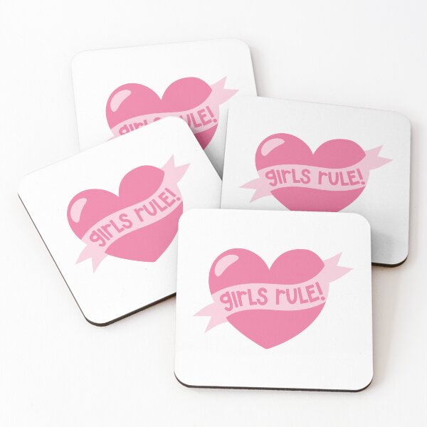 Item preview, Girls Rule Pink Heart designed and sold by dottiedigitals.