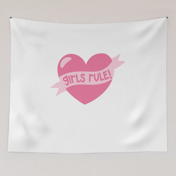 Item preview, Girls Rule Pink Heart designed and sold by dottiedigitals.