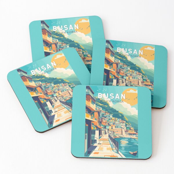 Item preview, Busan South Korea Travel Art Vintage designed and sold by KrisSidDesigns.