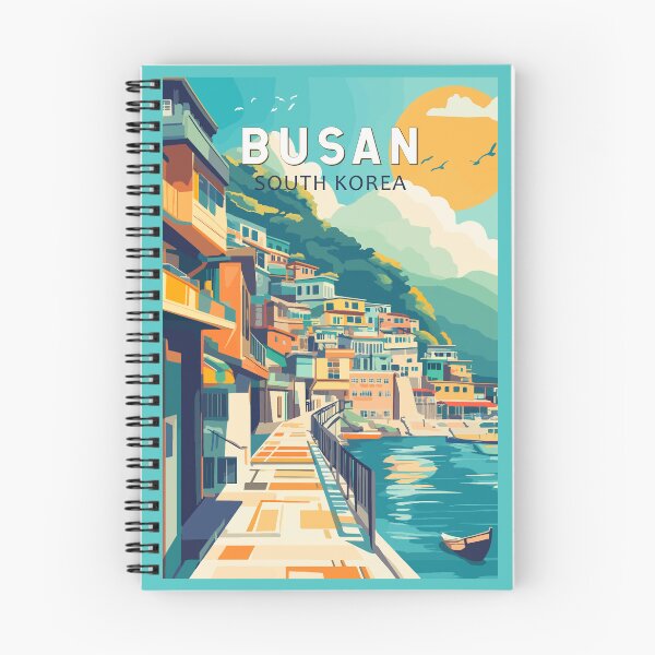 Item preview, Busan South Korea Travel Art Vintage designed and sold by KrisSidDesigns.