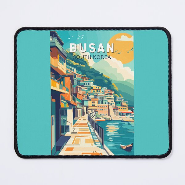Item preview, Busan South Korea Travel Art Vintage designed and sold by KrisSidDesigns.