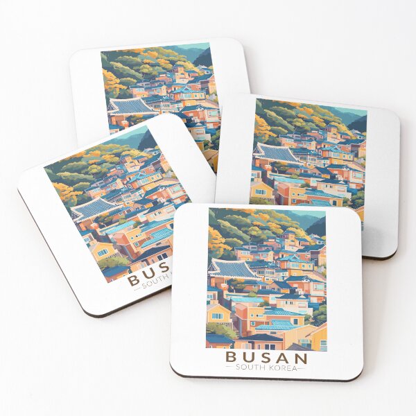 Item preview, Busan Gamcheon Culture Village Travel Art Vintage designed and sold by KrisSidDesigns.