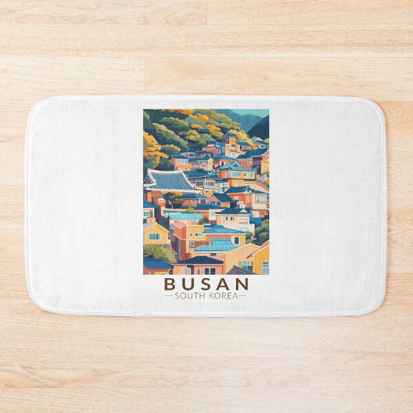 Item preview, Busan Gamcheon Culture Village Travel Art Vintage designed and sold by KrisSidDesigns.