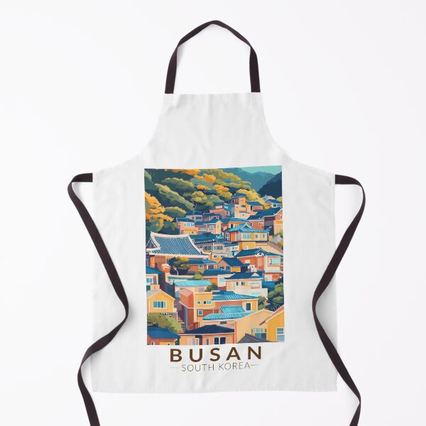 Item preview, Busan Gamcheon Culture Village Travel Art Vintage designed and sold by KrisSidDesigns.