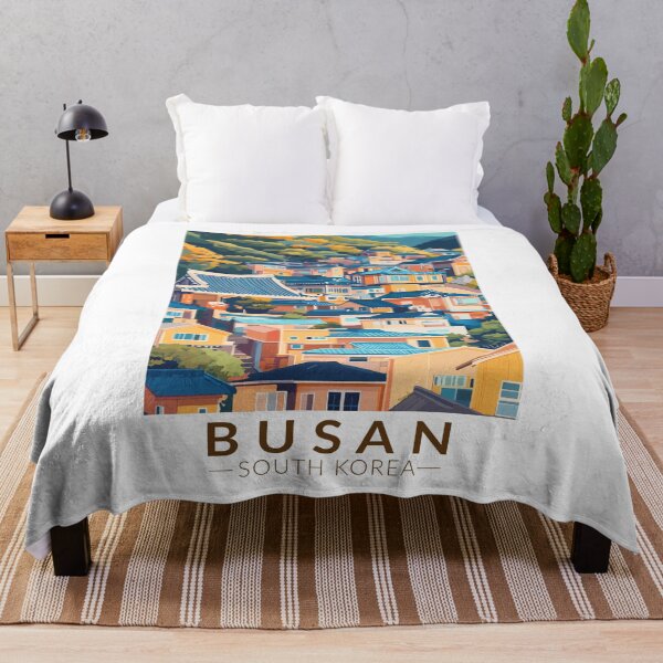 Item preview, Busan Gamcheon Culture Village Travel Art Vintage designed and sold by KrisSidDesigns.