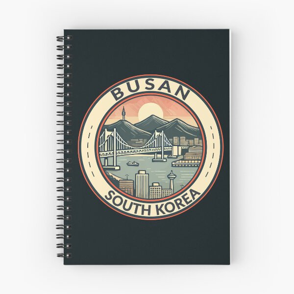 Item preview, Busan South Korea Illustration Travel Art Badge designed and sold by KrisSidDesigns.