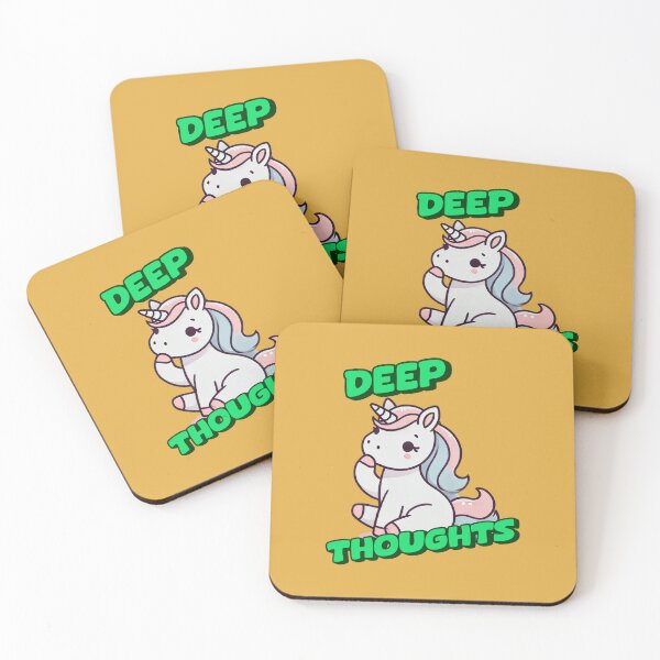 Item preview, Deep Thoughts - Abby Incredible art for the unicorn lover in your life, great gift for daughters, girlfriends, wives and more designed and sold by 3DAF.