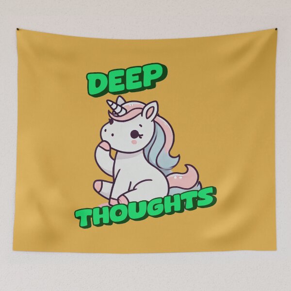 Item preview, Deep Thoughts - Abby Incredible art for the unicorn lover in your life, great gift for daughters, girlfriends, wives and more designed and sold by 3DAF.