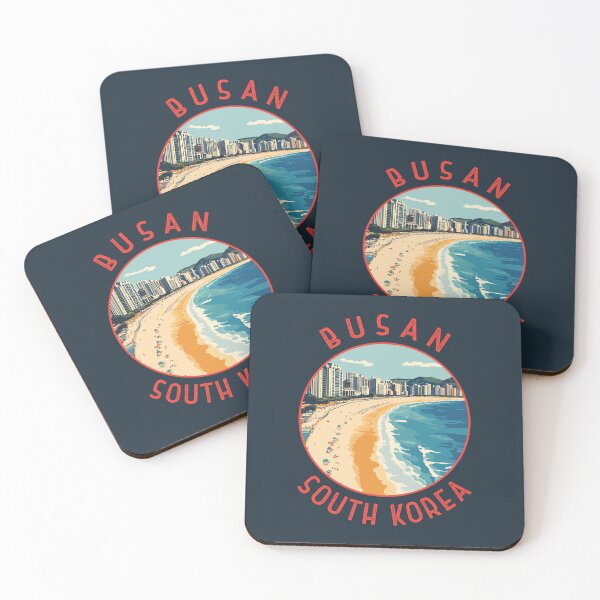 Item preview, Busan Haeundae Beach Retro Distressed Circle designed and sold by KrisSidDesigns.
