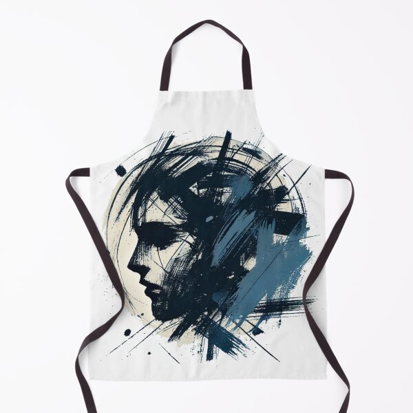 Item preview, Abstract Face in Black and Blue designed and sold by Blink Art Studio.