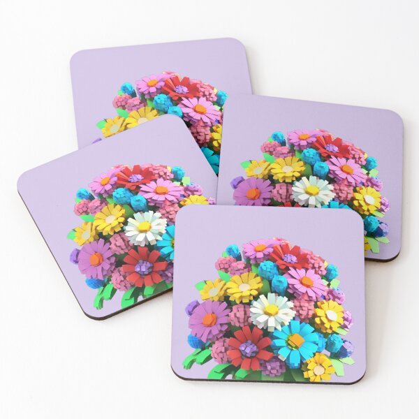 Artikelvorschau, Kopie von bunte farben Blumen strauss in vase entworfen und verkauft von Rainbow Paws Garden.