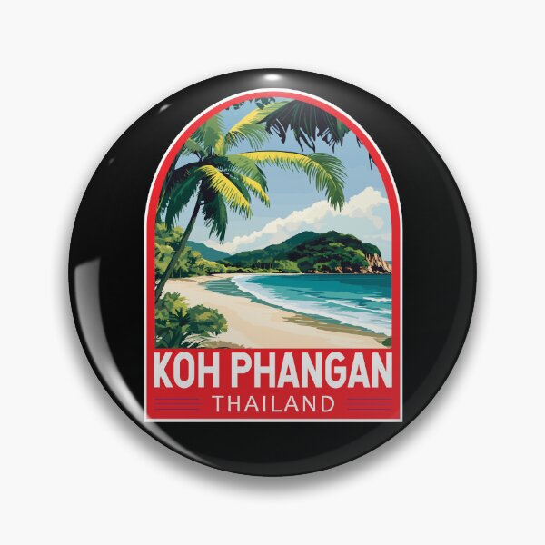 Item preview, Koh Phangan Thailand Travel Art Emblem designed and sold by KrisSidDesigns.