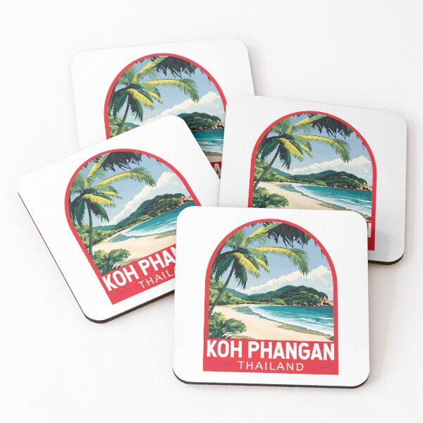 Item preview, Koh Phangan Thailand Travel Art Emblem designed and sold by KrisSidDesigns.