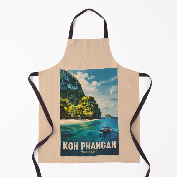 Item preview, Koh Phangan Thailand Travel Art Vintage designed and sold by KrisSidDesigns.