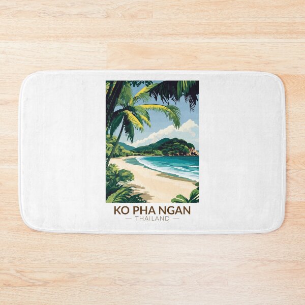 Item preview, Koh Pha Ngan Thailand Travel Art Vintage designed and sold by KrisSidDesigns.