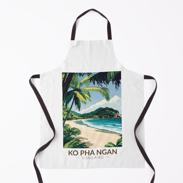 Item preview, Koh Pha Ngan Thailand Travel Art Vintage designed and sold by KrisSidDesigns.