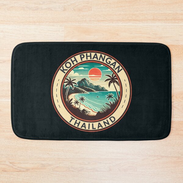 Item preview, Koh Phangan Thailand Illustration Travel Art Badge designed and sold by KrisSidDesigns.