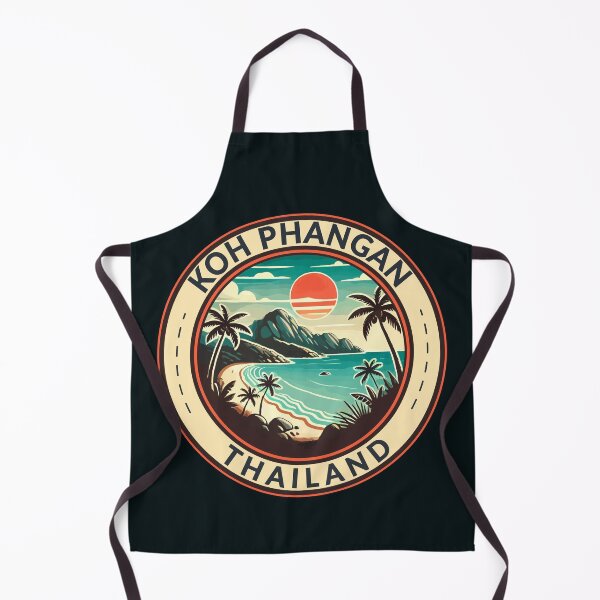 Item preview, Koh Phangan Thailand Illustration Travel Art Badge designed and sold by KrisSidDesigns.