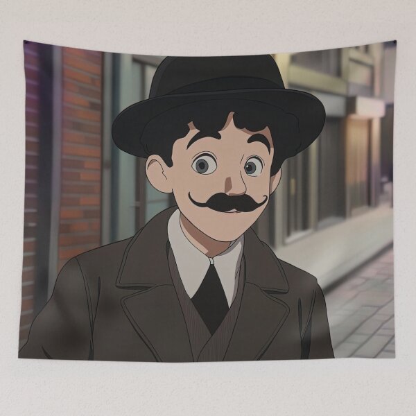 Item preview, Charlie Chaplin | Anime style designed and sold by ComicsFactory.