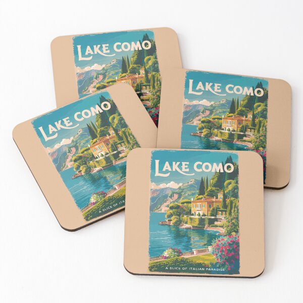 Item preview, Lake Como Painterly Travel Art Vintage designed and sold by KrisSidDesigns.