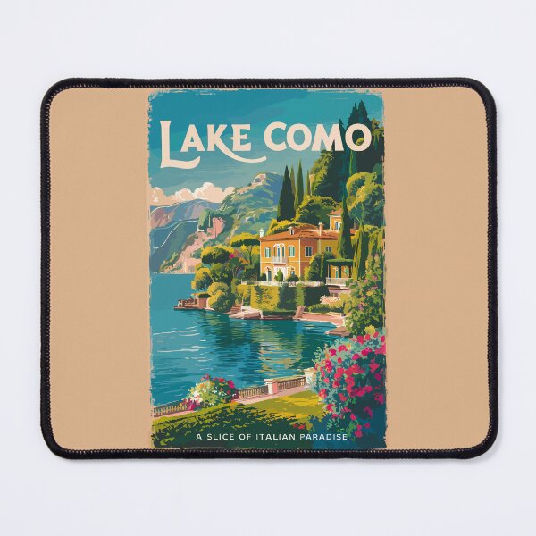 Item preview, Lake Como Painterly Travel Art Vintage designed and sold by KrisSidDesigns.